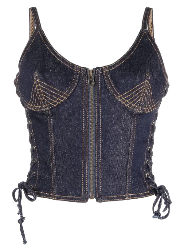 Jean Paul Gaultier Top Blue Elegant Skinny Leg Jeans