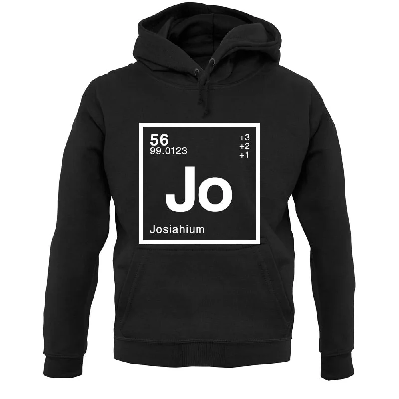 Josiah - Periodic Element Unisex Hoodie Hoodie with Hem Frayed Vintage Worn