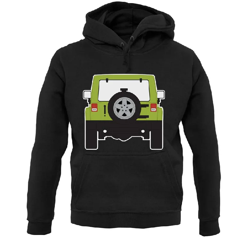 Jw Rear Hyper Green Unisex Hoodie Hoodie with Front Slit Layering Stylish