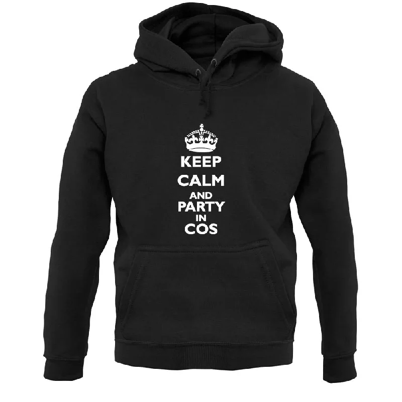 Keep calm and Party in Cos (Kos) Unisex Hoodie Hoodie with Hem Detail Decorative Unique Keep calm and Party in Cos (Kos) Unisex Hoodie Hoodie with Hem Detail Decorative Unique