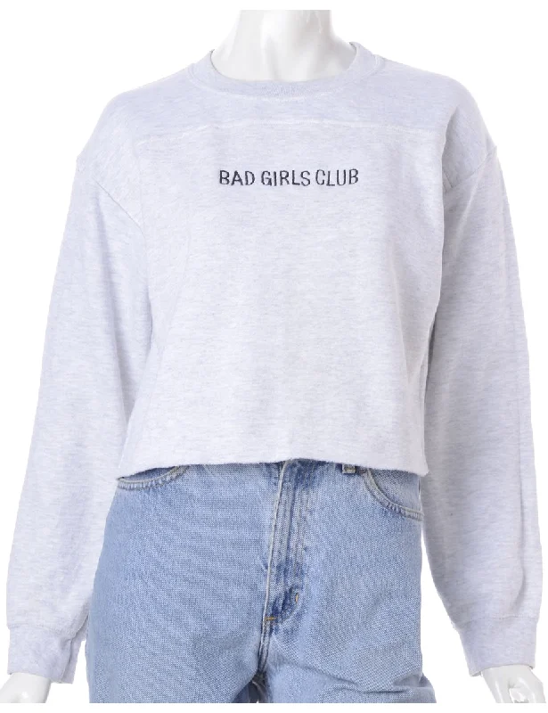 Label Bad Girls Club Sweatshirt Hoodie with Elastic Waist Stretchable Comfortable