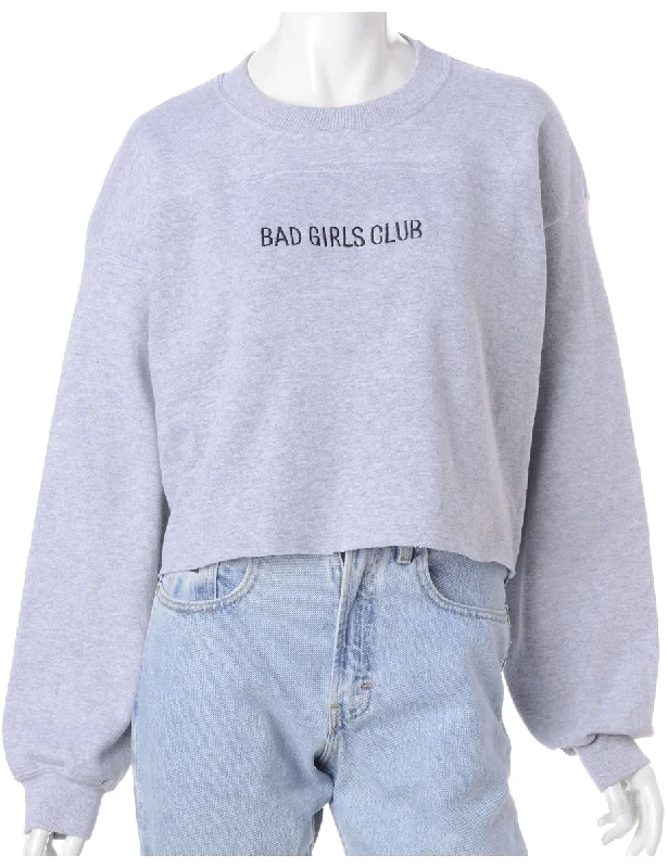 Label Bad Girls Club Sweatshirt Hoodie with Hem Drawcord Adjustable Customizable