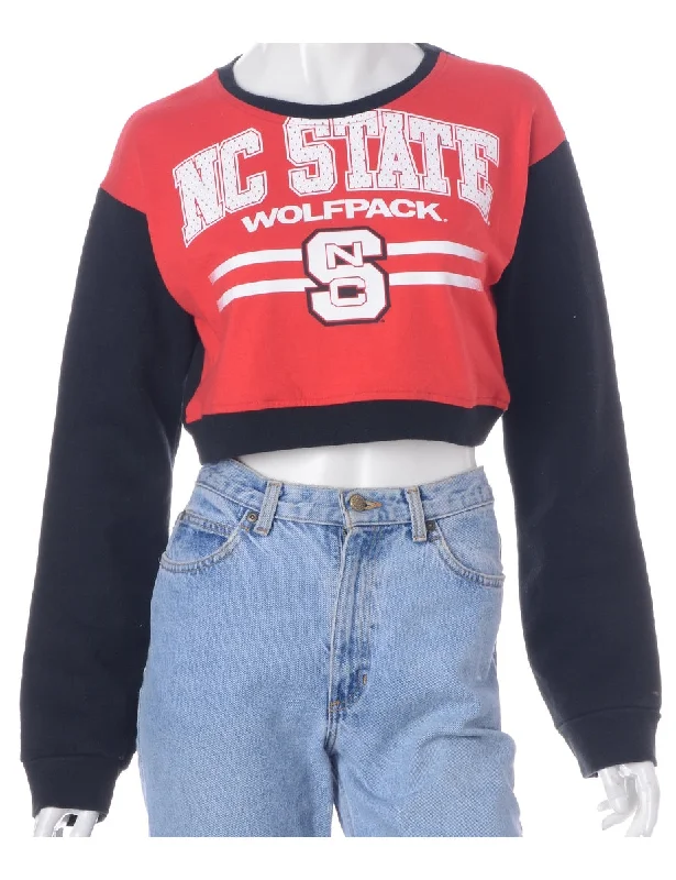 Label Caroline Cropped Sports T-shirt Front Sweatshirt Hoodie with Illustration Artistic Creative Label Caroline Cropped Sports T-shirt Front Sweatshirt Hoodie with Illustration Artistic Creative