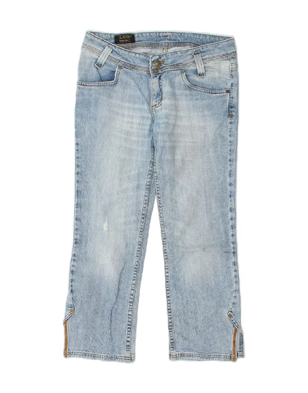 LEE Womens Leola Straight Capri Jeans W28 L23 Blue Cotton Trendy Bootcut High-Waisted Jeans LEE Womens Leola Straight Capri Jeans W28 L23 Blue Cotton Trendy Bootcut High-Waisted Jeans