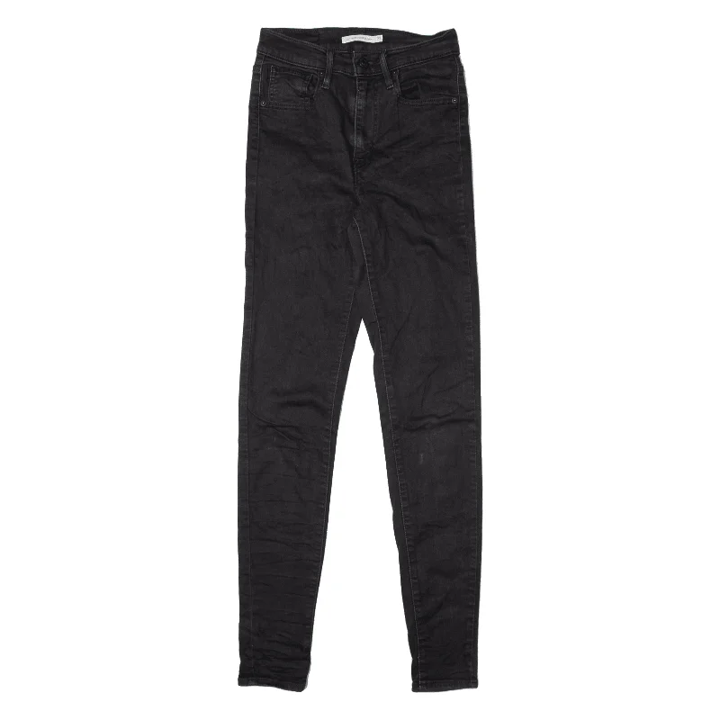 LEVI'S Mile High Jeans Black Denim Slim Skinny Womens W27 L32 Comfortable Zip-Up Skinny Jeans LEVI'S Mile High Jeans Black Denim Slim Skinny Womens W27 L32 Comfortable Zip-Up Skinny Jeans