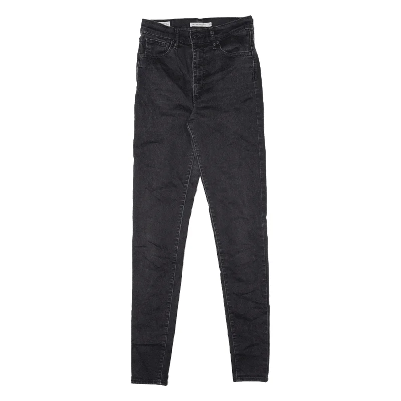 LEVI'S Mile High Premium Jeans Black Denim Slim Skinny Womens W28 L32 Casual Bootcut Ripped Jeans LEVI'S Mile High Premium Jeans Black Denim Slim Skinny Womens W28 L32 Casual Bootcut Ripped Jeans