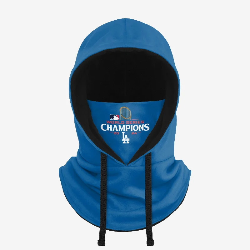 Los Angeles Dodgers 2024 World Series Champions Team Color Hooded Gaiter Scarf Hoodie with Rolled Sleeves Casual Relaxed Los Angeles Dodgers 2024 World Series Champions Team Color Hooded Gaiter Scarf Hoodie with Rolled Sleeves Casual Relaxed