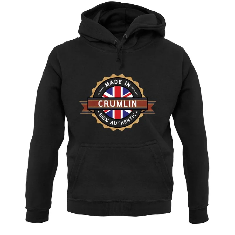 Made In Crumlin 100% Authentic Unisex Hoodie Hoodie with Drawcord Adjustable Secure