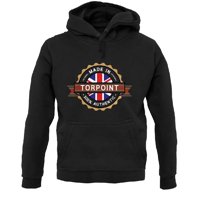 Made In Torpoint 100% Authentic Unisex Hoodie Hoodie with Earth Tones Natural Calm