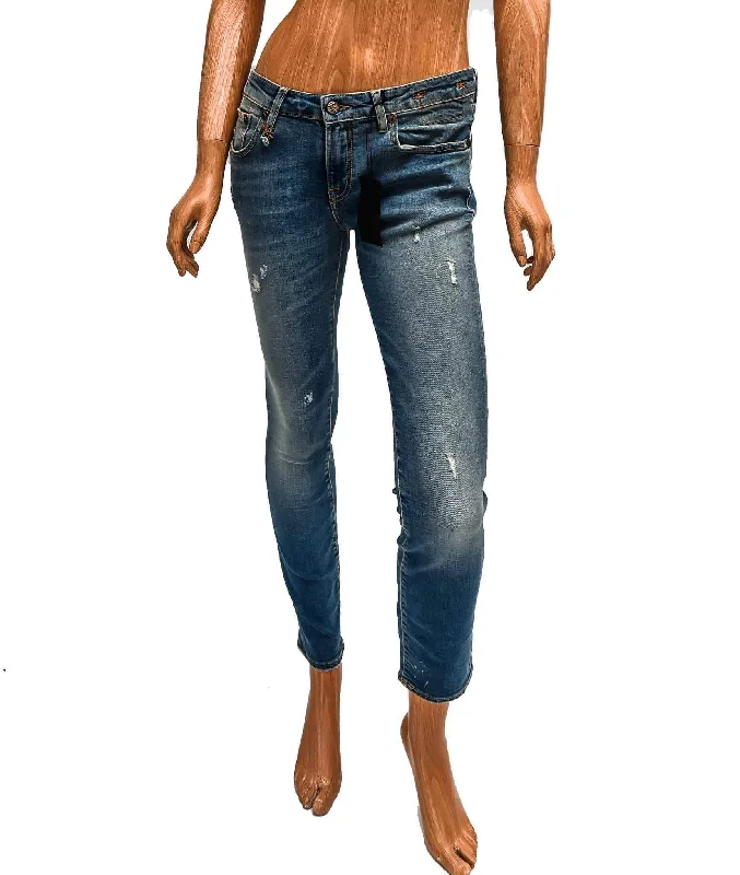Mid-Rise Kate Skinny Jeans Trendy Layered Pocket Jeans