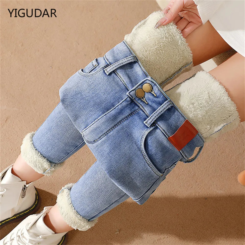 Mid Waist Warm Jeans For Women Blue Female Winter Jeans Women Denim Pants Trendy Colored Denim Jeans Mid Waist Warm Jeans For Women Blue Female Winter Jeans Women Denim Pants Trendy Colored Denim Jeans