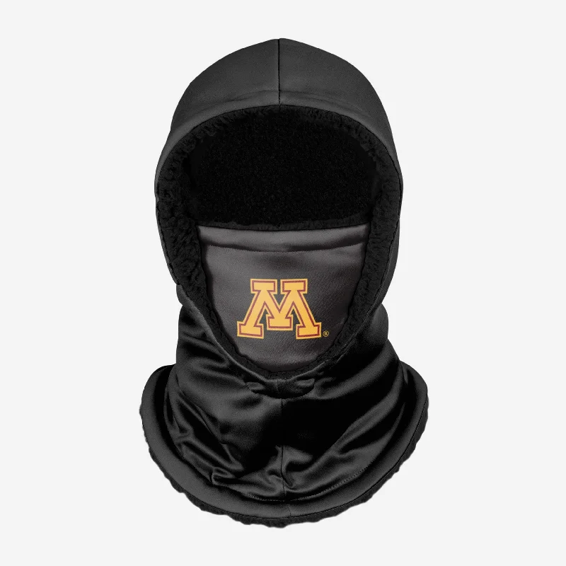 Minnesota Golden Gophers Black Hooded Gaiter Hoodie Sweatshirt Pullover