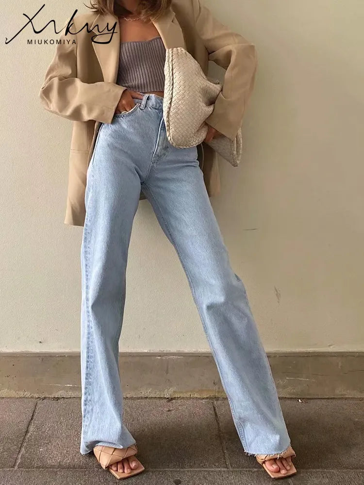 Straight Jeans Women High Waist Streetwear Light Blue Boyfriend Denim Pants Comfortable Stretch Denim Jeans Straight Jeans Women High Waist Streetwear Light Blue Boyfriend Denim Pants Comfortable Stretch Denim Jeans