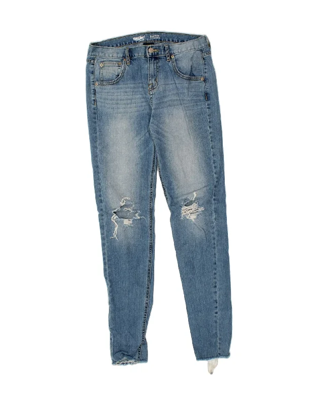 MOSSIMO Womens Boyfriend Distressed Slim Jeans US 2 XS W30 L31 Blue Cotton Stylish Slim Fit Denim MOSSIMO Womens Boyfriend Distressed Slim Jeans US 2 XS W30 L31 Blue Cotton Stylish Slim Fit Denim