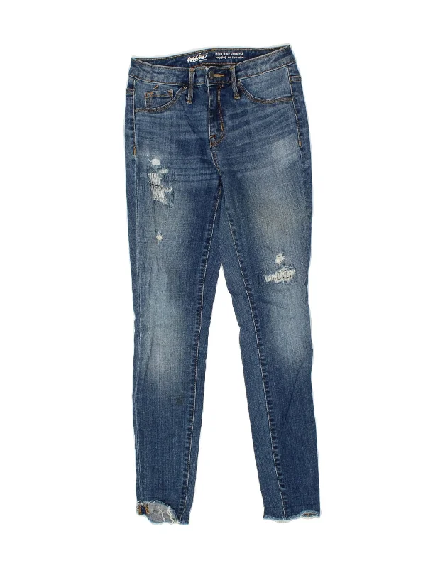 MOSSIMO Womens Distressed High Rise Jegging Jeans US 0 XS W25 L26 Blue Casual Distressed Denim Jeans MOSSIMO Womens Distressed High Rise Jegging Jeans US 0 XS W25 L26 Blue Casual Distressed Denim Jeans