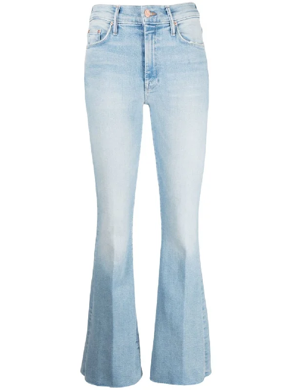 Mother Jeans Clear Blue Fashionable Frayed Hem Denim