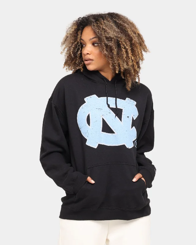 NATIONAL COLLEGIATE ATHLETIC ASSC UNC Tar Heels Team Crest Vintage Hoodie Vintage Black Hoodie with Button Classic Timeless NATIONAL COLLEGIATE ATHLETIC ASSC UNC Tar Heels Team Crest Vintage Hoodie Vintage Black Hoodie with Button Classic Timeless