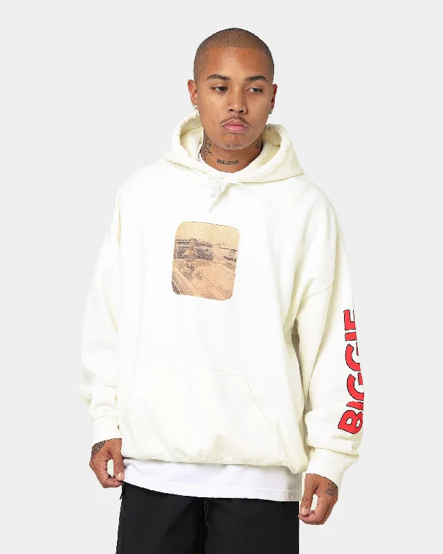 Notorious B.I.G Baby Car Hoodie Off White Hoodie with Typography Text Message