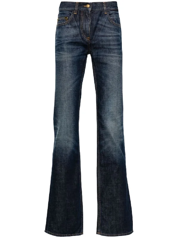 Palm Angels Jeans Blue Fashionable Vintage Wash Jeans