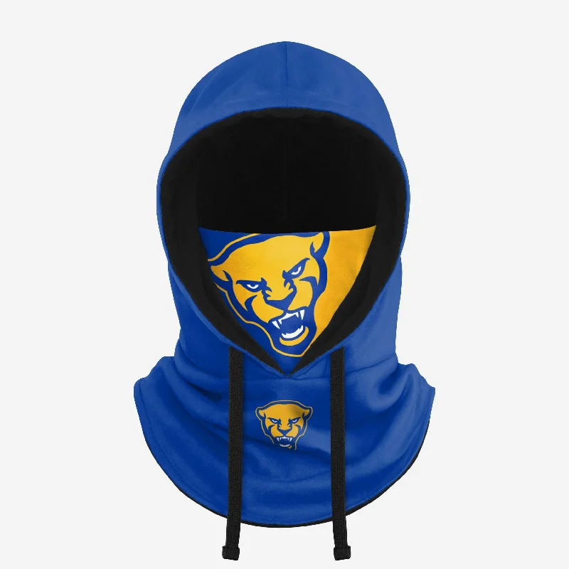 Pittsburgh Panthers Drawstring Hooded Gaiter Hoodie with Pattern Geometric Abstract