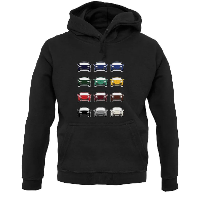 Box 996 T 12 Colour Grid Unisex Hoodie Hoodie with Gradient Ombre Colorful