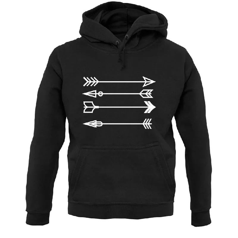 Pretty Archery Arrows Unisex Hoodie Hoodie with Raw Hem Edgy Unfinished
