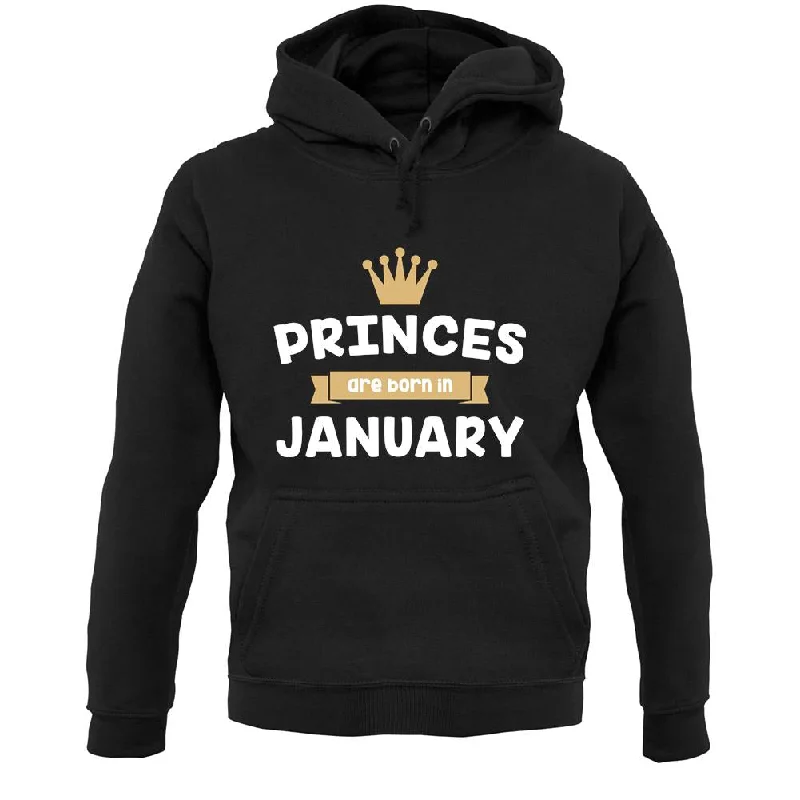 Princes Are Born In January Unisex Hoodie Hoodie with Pattern Geometric Abstract