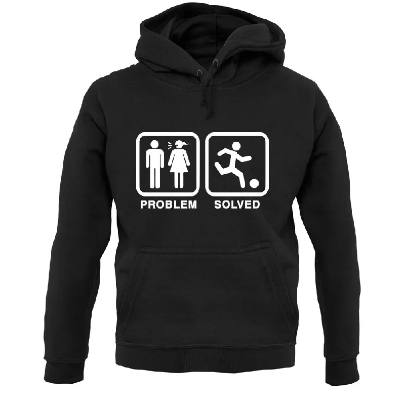 Problem Solved Football Unisex Hoodie Hoodie with Distressed Vintage Worn