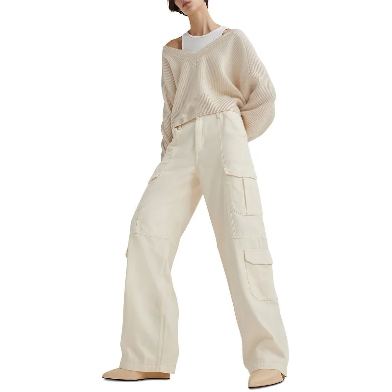 Rag & Bone Womens Cailyn Featherweight High Rise Cargo Jeans Stylish Cargo Style Jeans