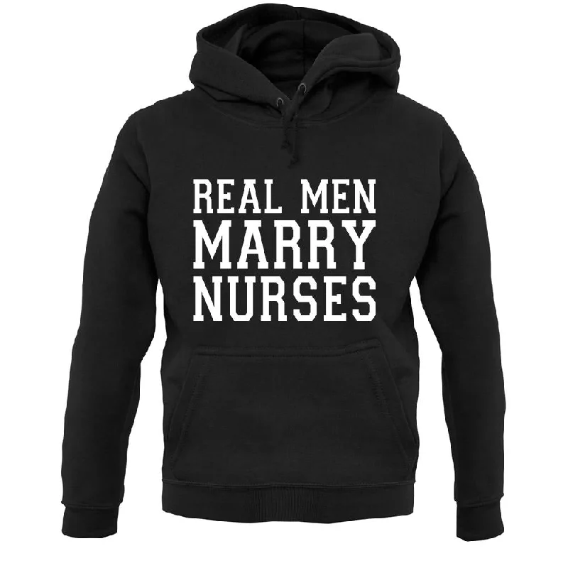 Real Men Marry Nurses Unisex Hoodie Hoodie with Zipper Versatile Modern