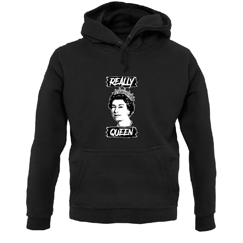Realy Queen Unisex Hoodie Hoodie with Back Slit Movement Comfort