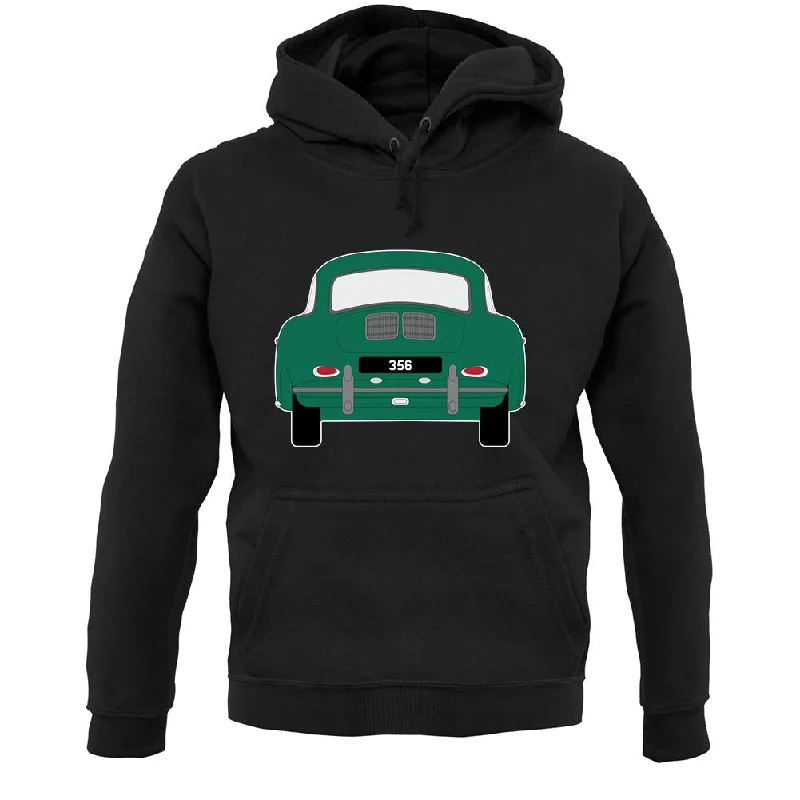 Rear View 356 Green Unisex Hoodie Hoodie with Hem Ribbing Snug Secure
