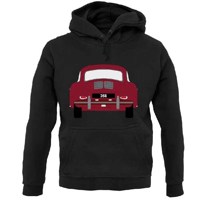 Rear View 356 Ruby Red Unisex Hoodie Hoodie with Hem Elastic Stretchable Comfortable