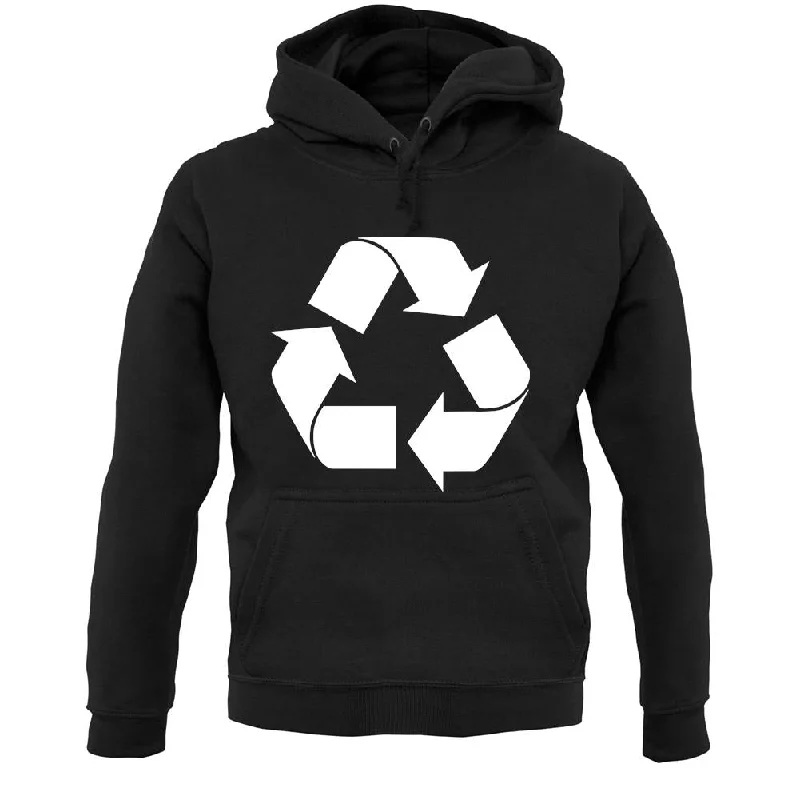 Recycling Symbol Unisex Hoodie Hoodie with V-Neck Classic Versatile
