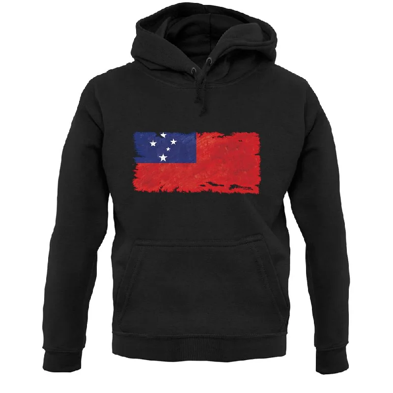 Samoa Grunge Style Flag Unisex Hoodie Hoodie with Hem Drawcord Adjustable Customizable Samoa Grunge Style Flag Unisex Hoodie Hoodie with Hem Drawcord Adjustable Customizable