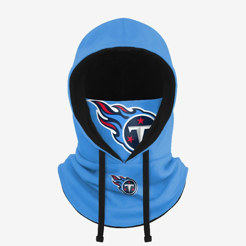 Tennessee Titans Alternate Team Color Drawstring Hooded Gaiter Hoodie with Bell Sleeves Flared Feminine Tennessee Titans Alternate Team Color Drawstring Hooded Gaiter Hoodie with Bell Sleeves Flared Feminine