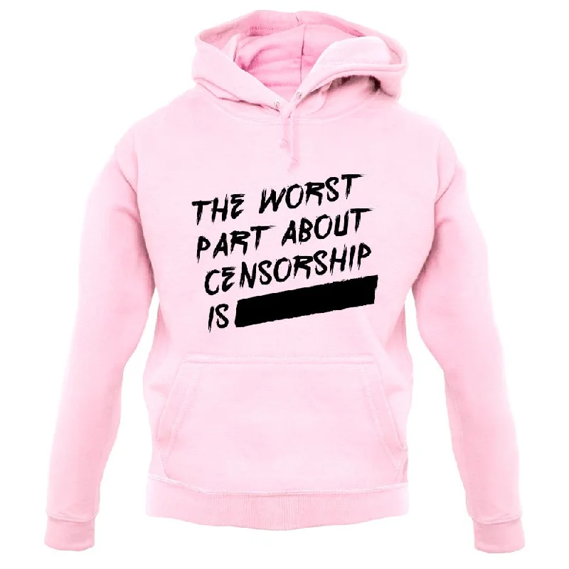 The Worst Censorship Unisex Hoodie Hoodie with Color Block Contrast Stylish