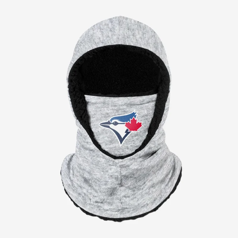 Toronto Blue Jays Heather Grey Big Logo Hooded Gaiter Oversized Hoodie Comfort Casual Toronto Blue Jays Heather Grey Big Logo Hooded Gaiter Oversized Hoodie Comfort Casual