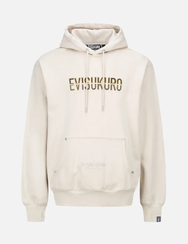 Two-tone Logo Embroidered Hoodie Hoodie with Applique Textured Unique