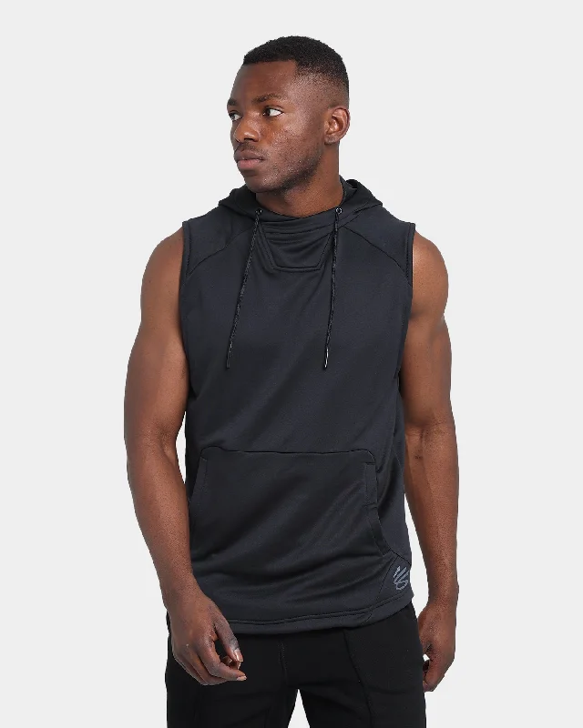 Under Armour Curry UNDRTD Sleeveless Hoodie Black/Black/Jet Hoodie with Emblem Brand Identity