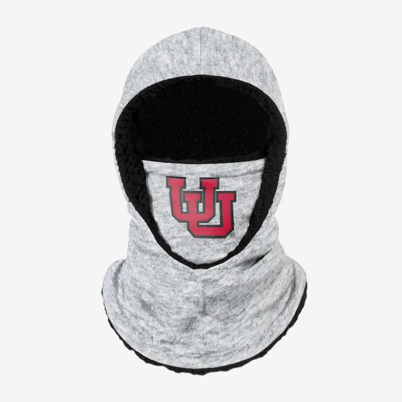 Utah Utes Heather Grey Big Logo Hooded Gaiter Hoodie with Reflective Safety Nightwear