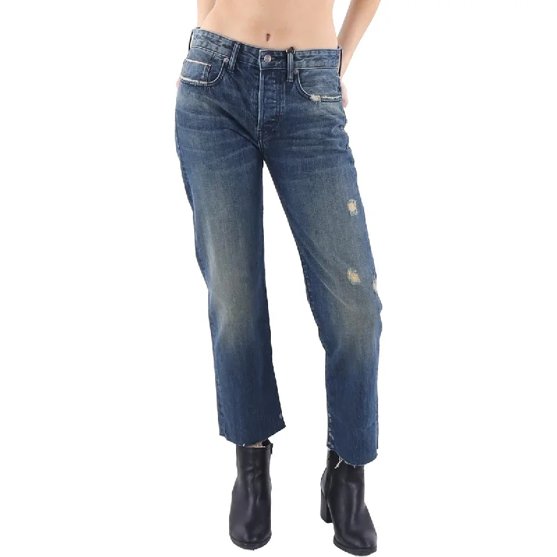 Vince Womens Slouchy Fit Cuffed Capri Jeans Comfortable Boyfriend Jeans