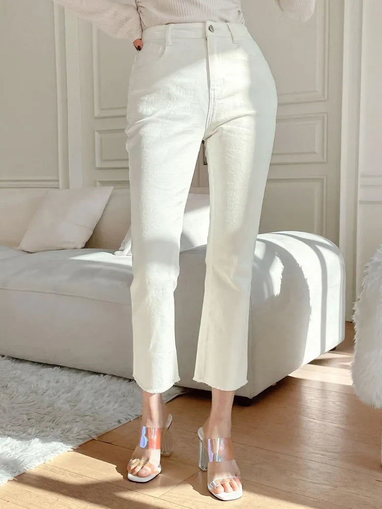 White Crop Jeans Women Straight Leg Fashion Cozy Soft y2k Streetwear Boyfriend Denim Trendy Paperbag Waist Jeans White Crop Jeans Women Straight Leg Fashion Cozy Soft y2k Streetwear Boyfriend Denim Trendy Paperbag Waist Jeans