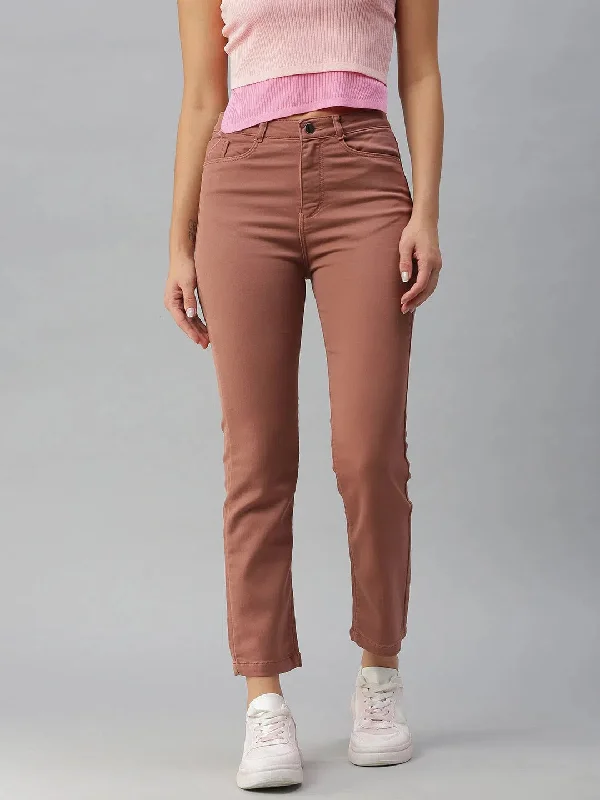 Women's Taupe Solid Straight Fit Denim Jeans-IM-9795-Taupe Cozy Tencel Blend Denim Jeans Women's Taupe Solid Straight Fit Denim Jeans-IM-9795-Taupe Cozy Tencel Blend Denim Jeans