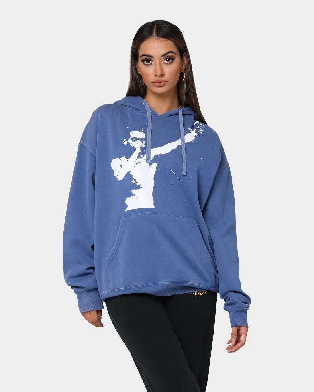 XXXTentacion Prosper Photo Hoodie Blue Hoodie with Belted Waist Structured Tailored