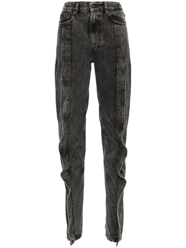 Y/project Jeans Black Casual High-Waisted Bootcut Jeans