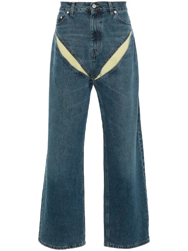 Y/project Jeans Blue Fashionable Straight Cut Jeans