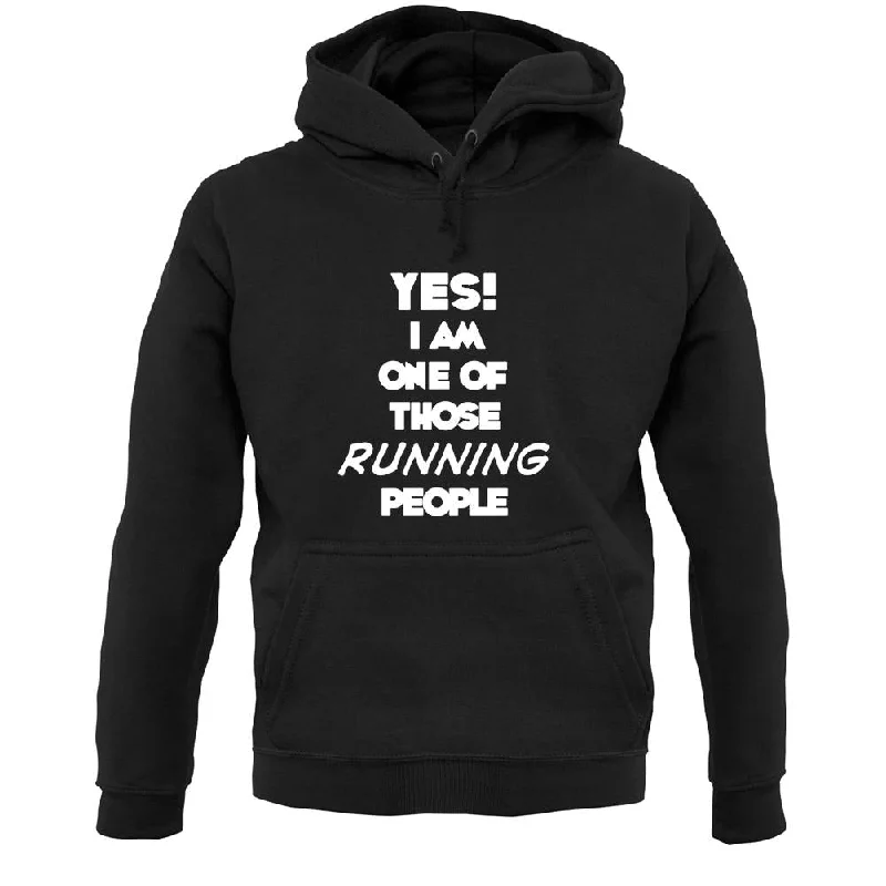 Yes! I Am One Of Those Running People Unisex Hoodie Hoodie with Hem Frayed Vintage Worn Yes! I Am One Of Those Running People Unisex Hoodie Hoodie with Hem Frayed Vintage Worn