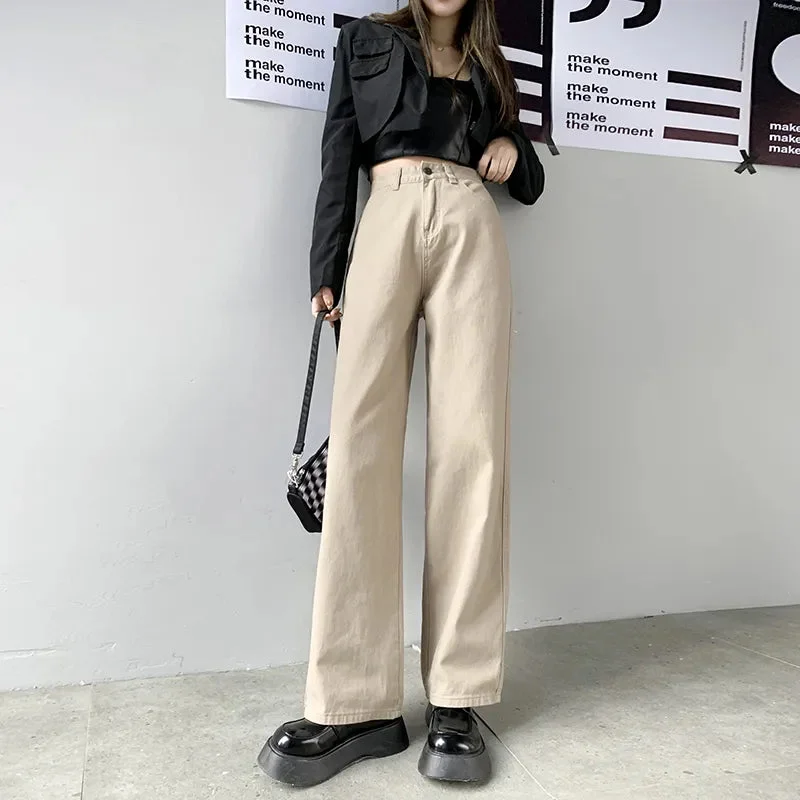 Straight Leg Jeans For Women High Waist 2022 Trend Denim Pants Mom Jean Fashionable Distressed Jeans Straight Leg Jeans For Women High Waist 2022 Trend Denim Pants Mom Jean Fashionable Distressed Jeans