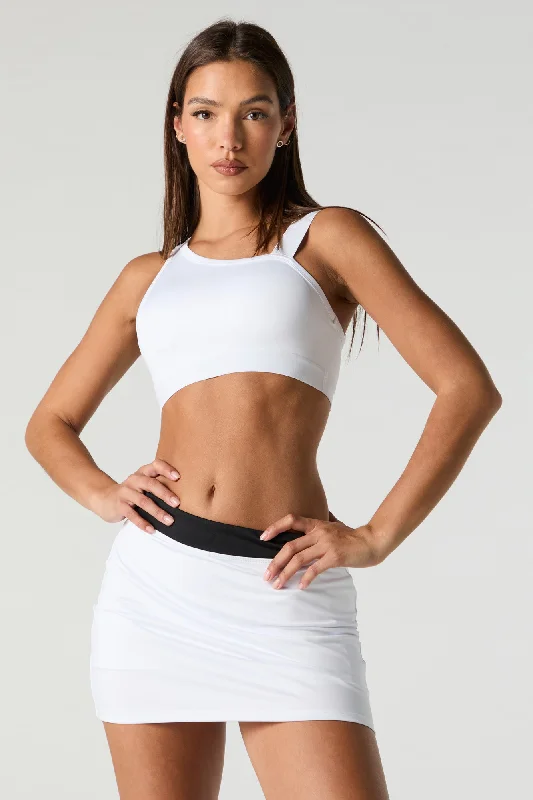 Active Fitted Side Pocket Tennis Skort pleated skirt texture